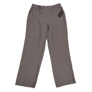Womens Taupe Wide-Leg Pull-On Pants M/M By One With Elastic Waist, NWT.